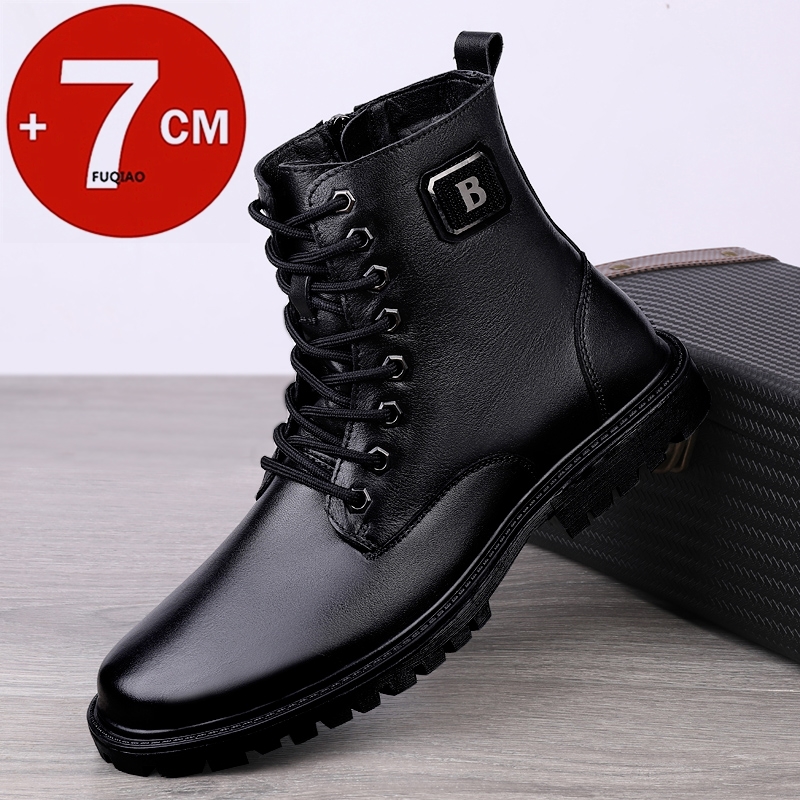 Men'S Shoes Hoka Sale - Erkek Hakiki Deri Yükseklik Artırıcı Botlar