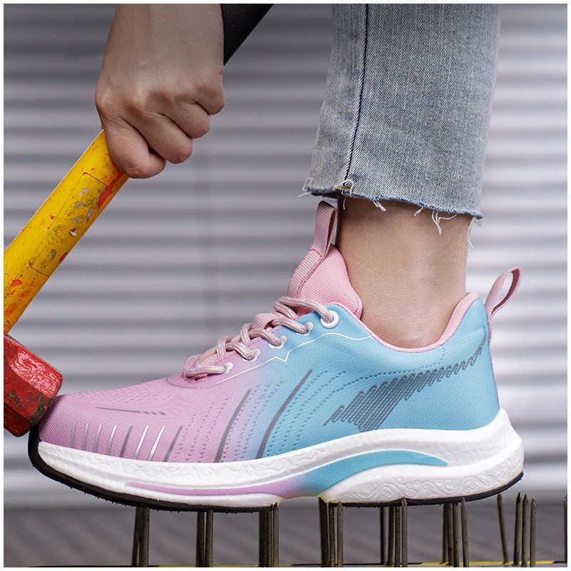 Work Boot Steel Toe - Kadın moda nefes alabilen çelik burunlu
