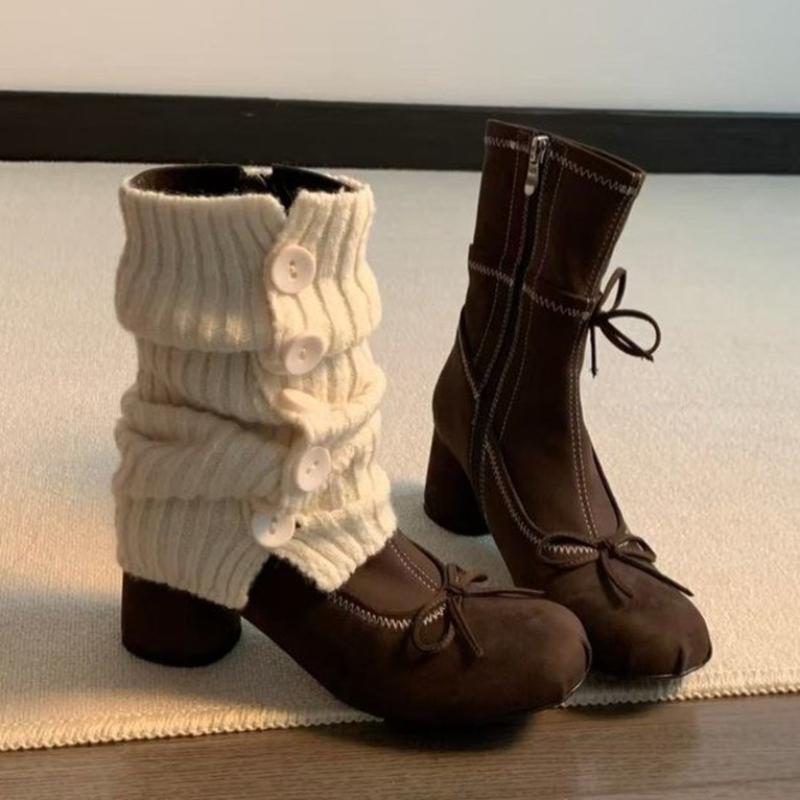 Chelsea Boots Suede - Fiyonklu Yüksek Topuklu Kadın Botları Yeni