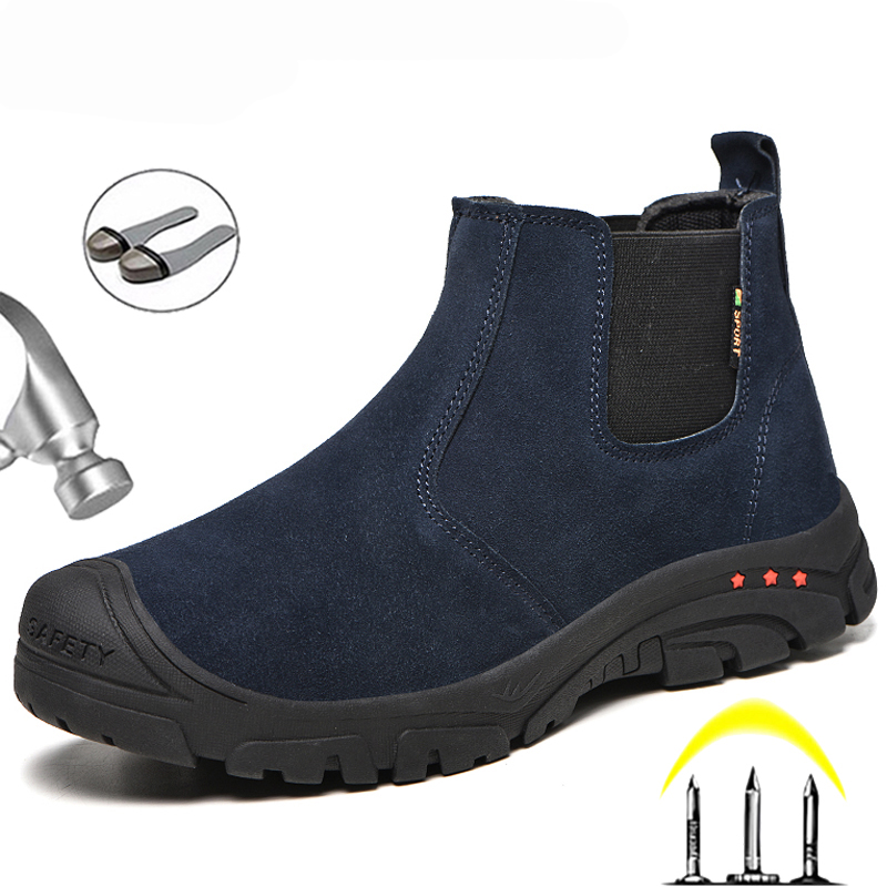 Chelsea Boots Suede - Çalışma ve güvenlik botları yıkılmaz ayakkabıları