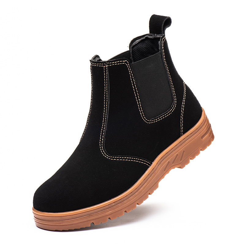 Chelsea Boots Suede - Erkek modası çelik burunlu iş güvenliği