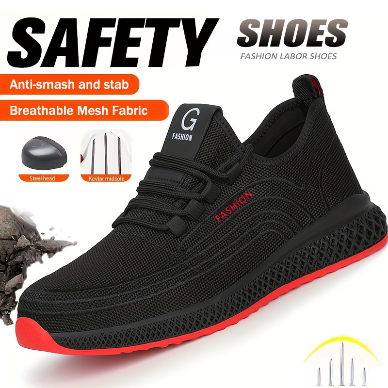 Work Boot Steel Toe - Darbeye Dayanıklı, Delinmeye Karşı Koruyucu, Yok
