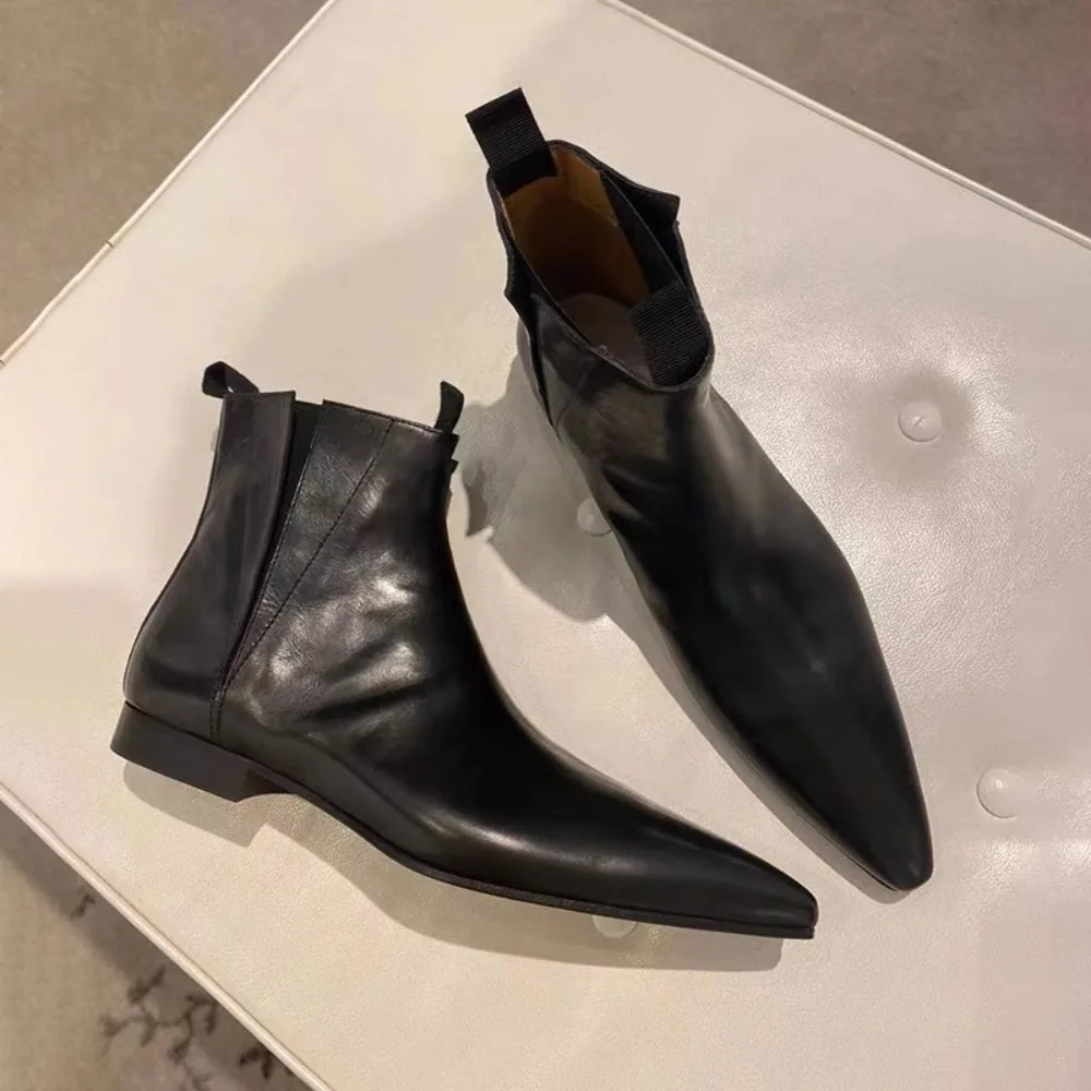 Chelsea Boots Suede - Lüks kadın kısa çizmeler sonbahar/kış hakiki