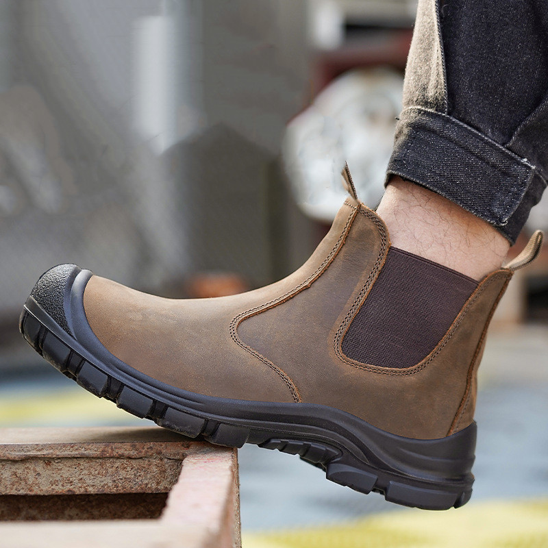 Work Boot Steel Toe - Büyük boy erkek moda çelik burunlu
