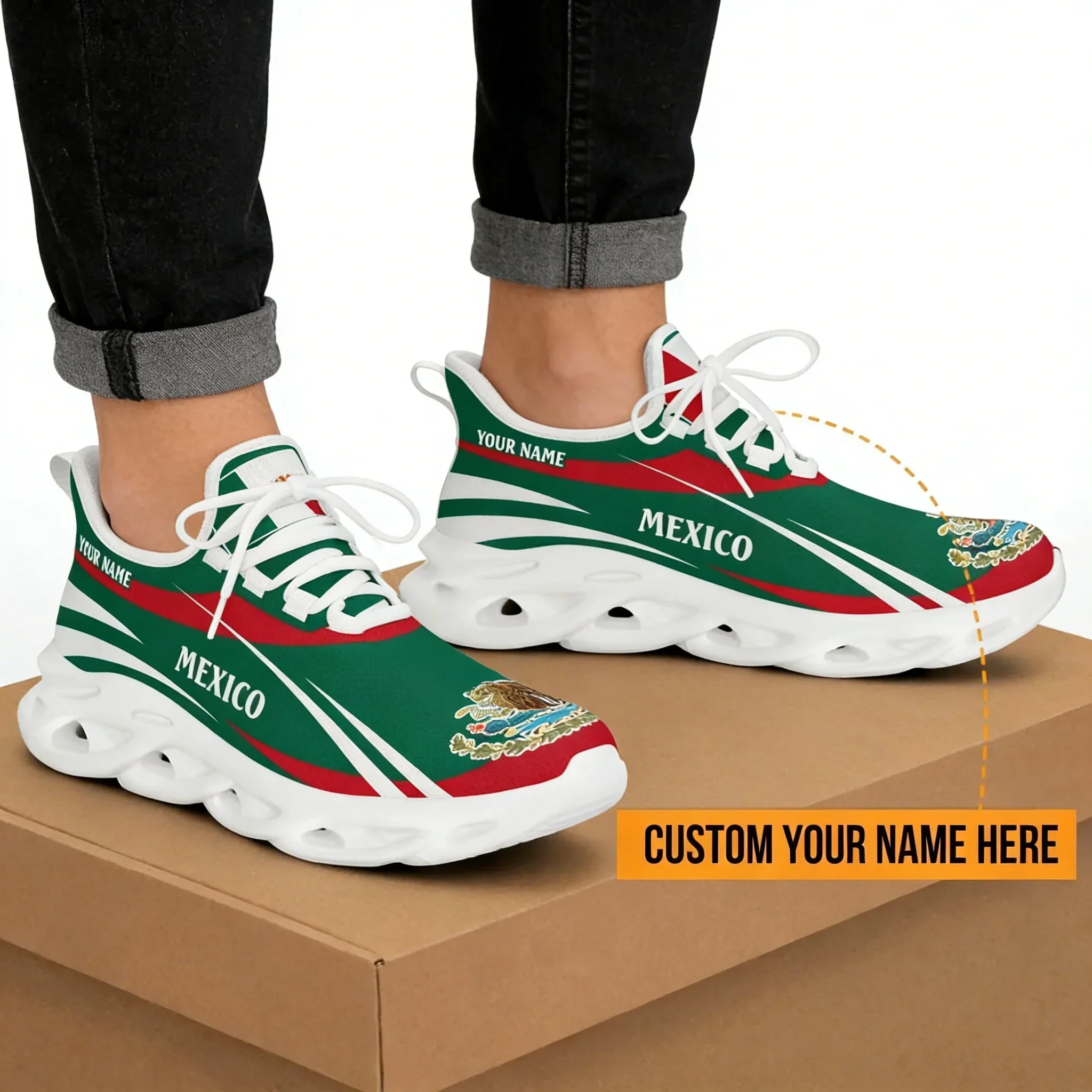 Men'S Shoes For Tennis - Meksika Bayraklı Erkek Spor Ayakkabıları -