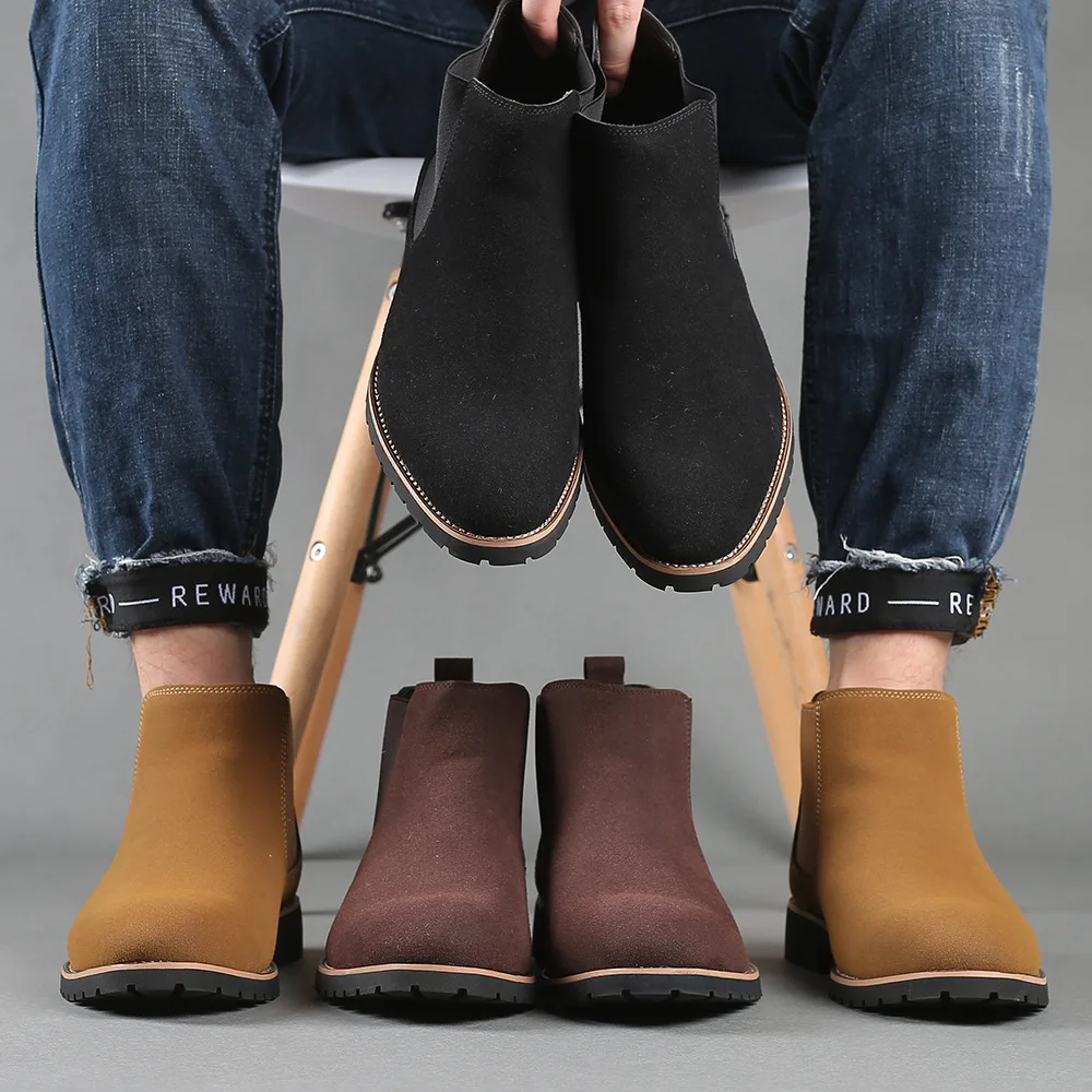 Chelsea Boots Suede - Erkek Bilek Botları İngiliz Tarzı Süet