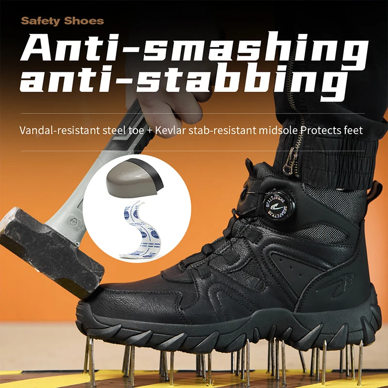 Work Boot Steel Toe - Yeni erkek güvenlik botları iş botları