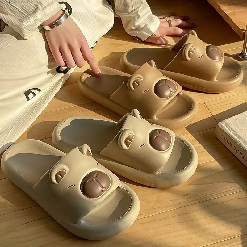 Men Shoes On Cloud - Kapibara Slayt Terlik Erkek Kadın Sevimli
