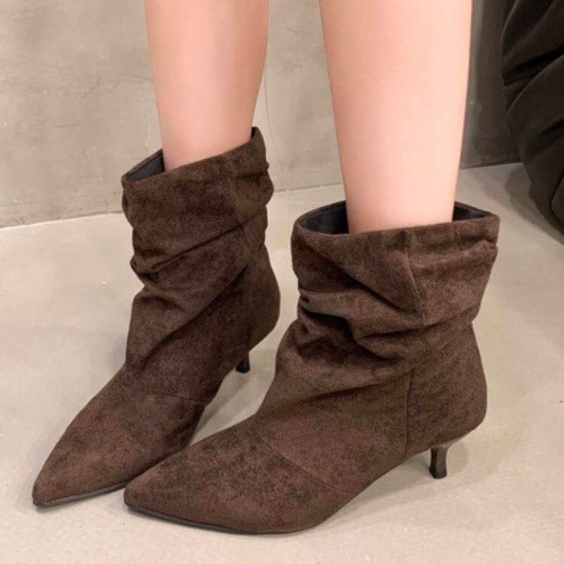 Chelsea Boots Suede - Kahverengi Retro Zarif Tasarımcı Ayak Bileği