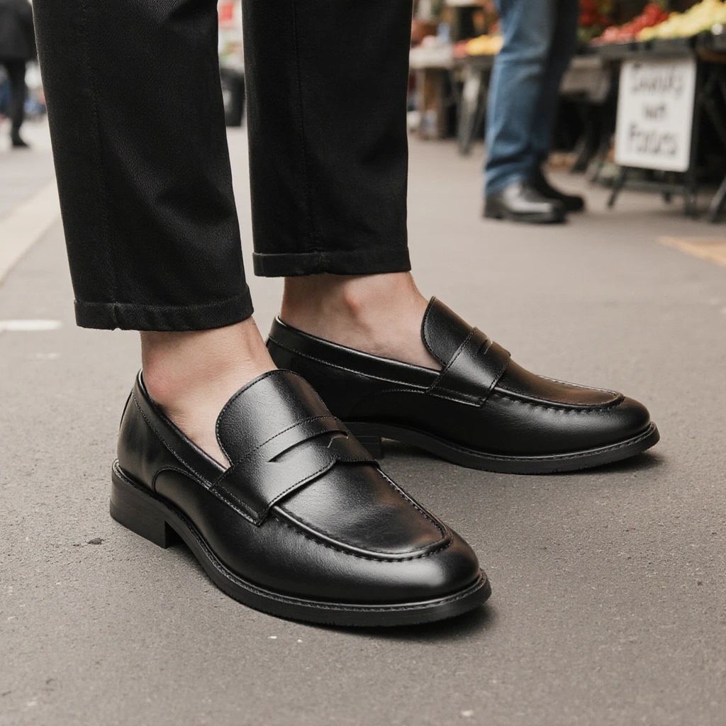 Erkek Siyah Penny Loafer'lar K - Men Shoes For Office Work incelemesi ve fiyatı
