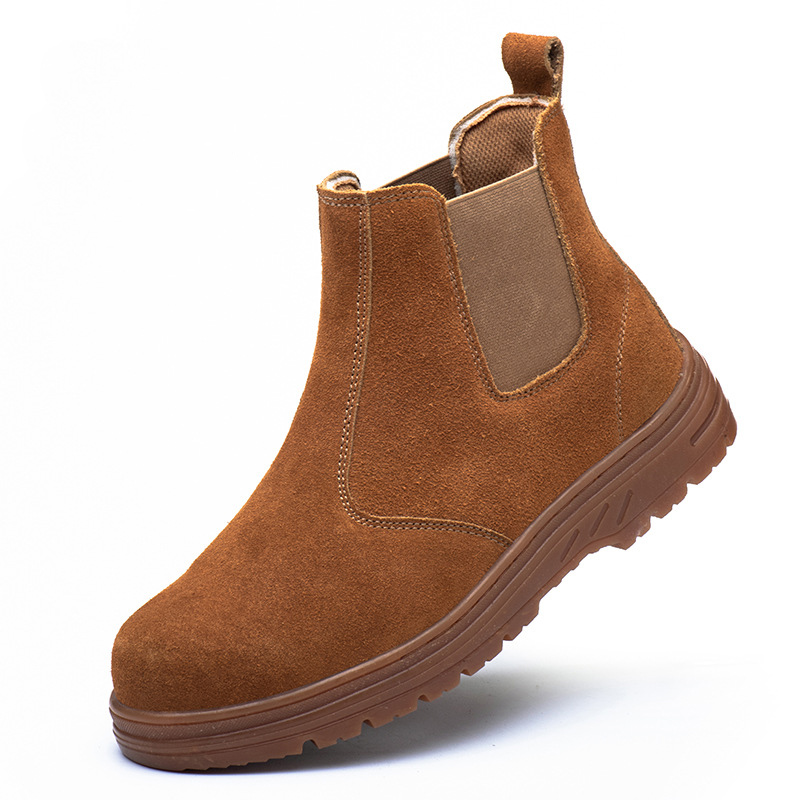 Erkek modası çelik burunlu iş  - Chelsea Boots Suede incelemesi ve fiyatı