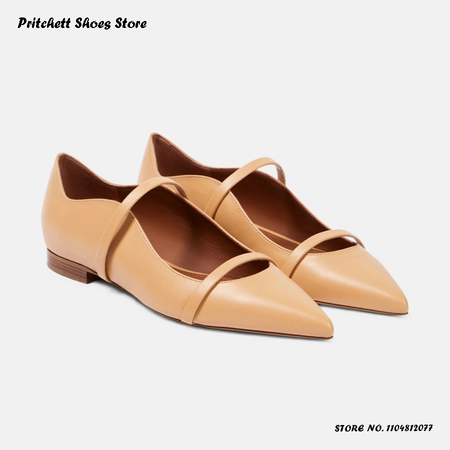 Kadın Çift Bantlı Deri Bale Ba - Men Shoes Men incelemesi ve fiyatı