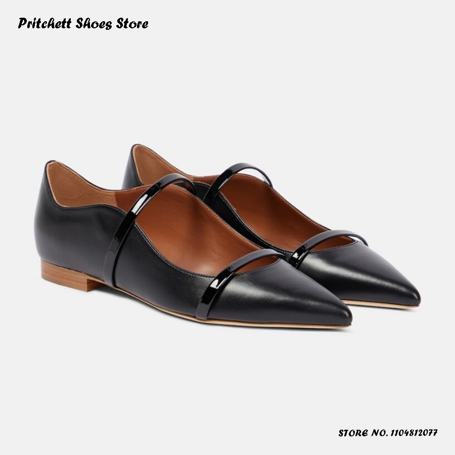 Kadın Çift Bantlı Deri Bale Ba - Men Shoes Men incelemesi ve fiyatı