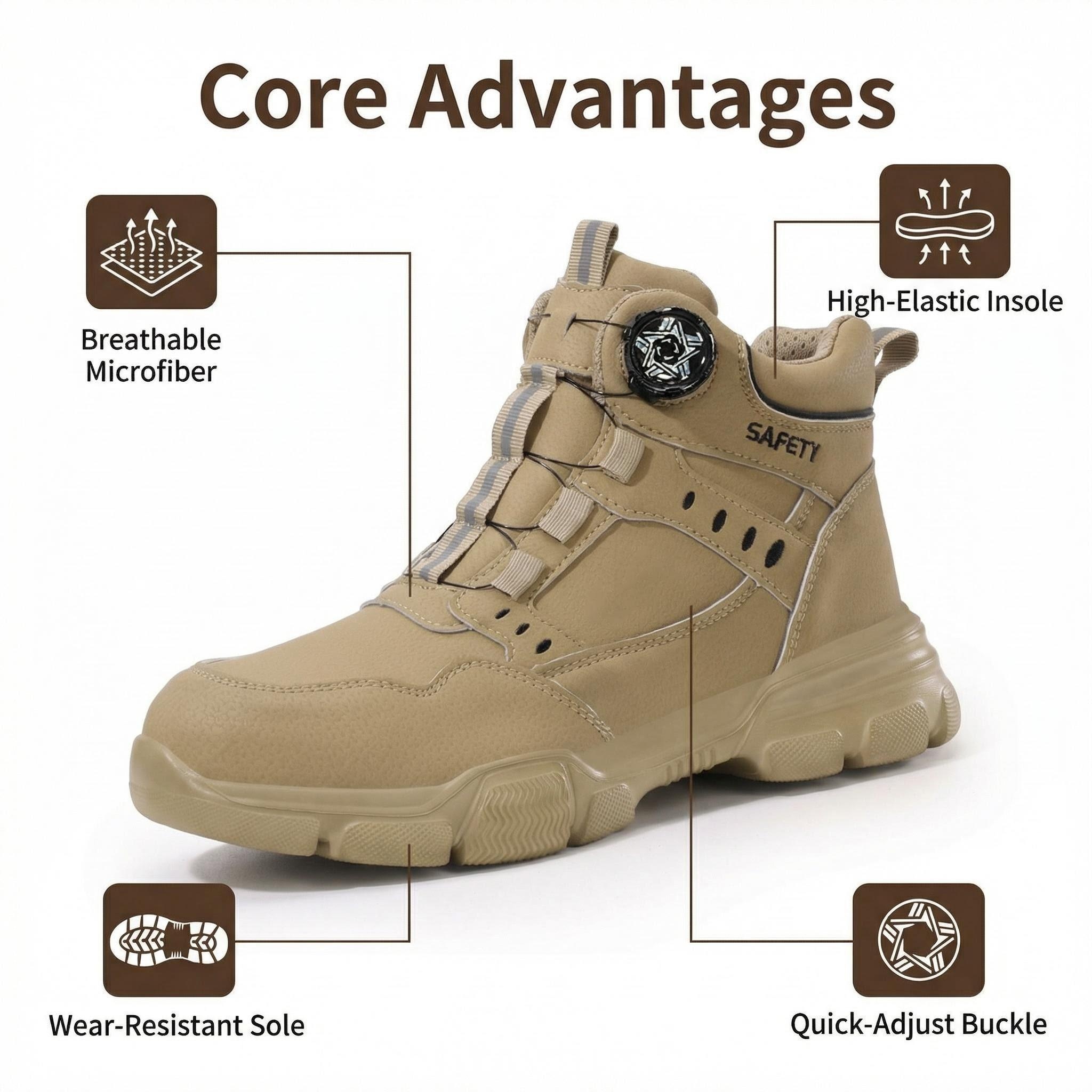 Su Geçirmez Deri Erkek İş Güve - Work Boot Steel Toe incelemesi ve fiyatı