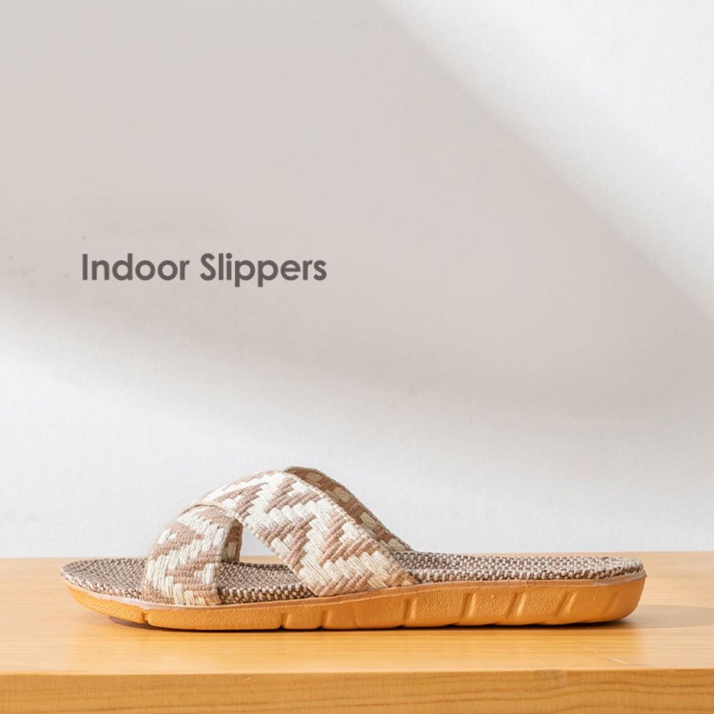 Etnik Tarz Keten Çapraz Terlik - Men'S Shoes Non Slip incelemesi ve fiyatı
