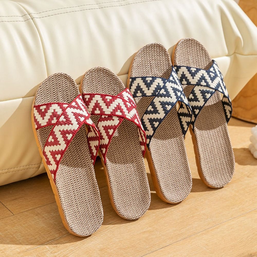 Etnik Tarz Keten Çapraz Terlik - Men'S Shoes Non Slip incelemesi ve fiyatı